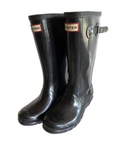 Hunter Original Black Rubber Rain Boots Big Kid Size 2