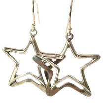 SILPADA W1403 Wish Upon a Star 925 STERLING SILVER 4.54g Dangly Earrings 1.5"