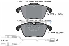 Bremsbel�ge BMW 1 Coupe (E82) 135 i Baujahr 10/07-10/13 KW 240 PS 326 - Pagid Ra
