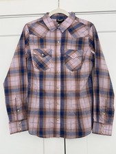 Wrangler Retro Women's Shirt Size S Plaid Pearl Snap Long Sleeve NWT