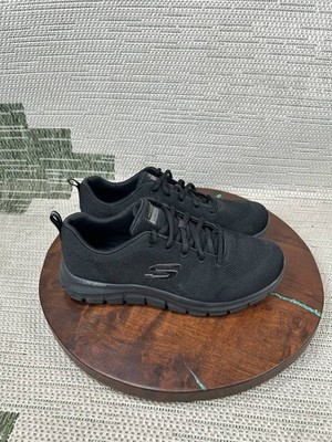 Skechers Shoes Womens Size 9 Wide Track Daytime Dreamer Black Textile Sneaker