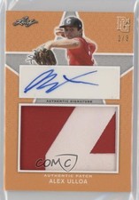 2020 Leaf Perfect Game National Showcase Orange 2/3 Alex Ulloa Patch Auto nd3