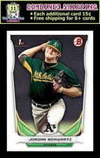 2014 Bowman Draft #DP119 Jordan Schwartz Oakland Athletics