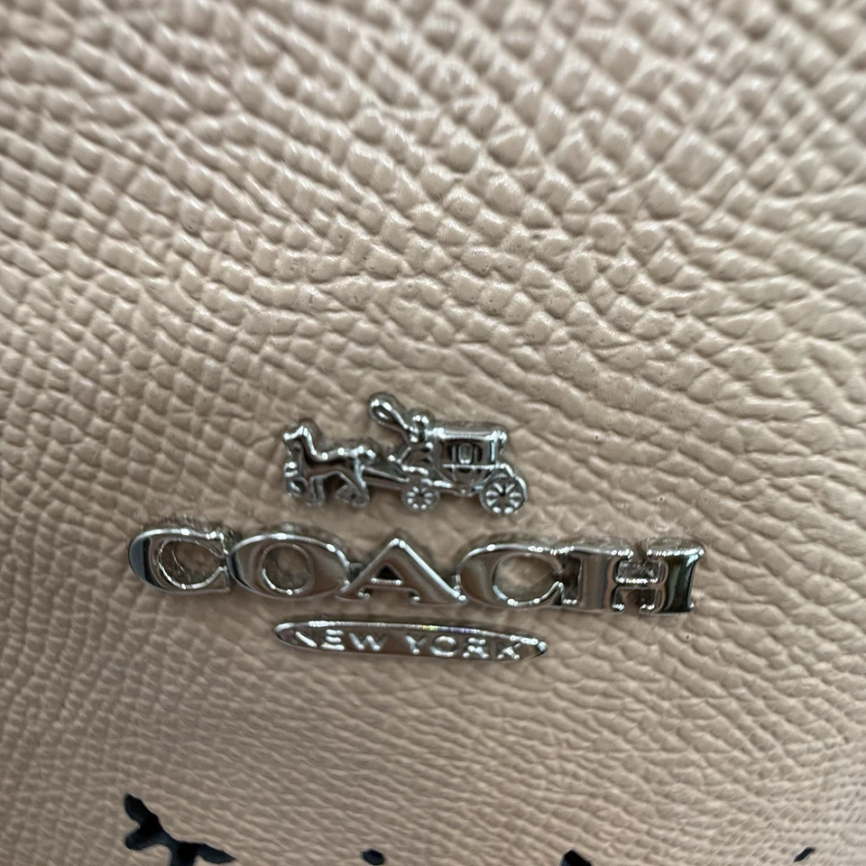 Coach Perforated Butterfly City Tote Beechwood Tan Saffiano Leather Shoulder Bag - Image 3 of 4