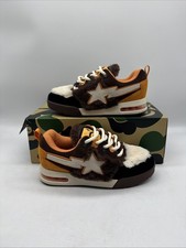 A Bathing Ape Bape Herren Flip Sta #3 Schuhe Baby Milo Braun UK 6 EU 39 NEU