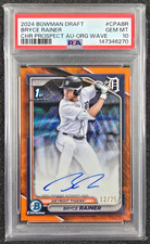 2024 Bowman Draft Chrome 1st Orange Wave Refractor Auto /25 Bryce Rainer PSA 10