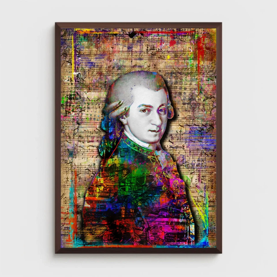 MOZART TRIBUTE Poster,  WOLFGANG AMADEUS MOZART Pop Art Print Free Shipping US - Image 2 of 4