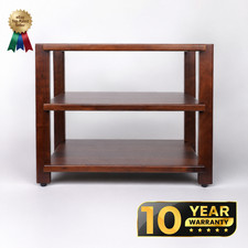 Custom 3-Tier Premium Solid Wood Audio Rack Vintage Hi-Fi Stand 10-Year Warranty