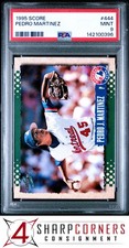 1995 SCORE #444 PEDRO MARTINEZ EXPOS HOF POP 6 PSA 9