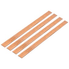 4pcs 15.8" x 3/5" Copper Flat Bar,1/25" Thick Copper Spare Bar