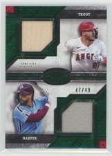 2025 Topps  Tier One Dual Player Relic Green Trout / Harper /49 #DRP-TH