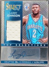 Larry Johnson 2013-14 Panini Select Top Selections #29 Jersey Autograph See Pix