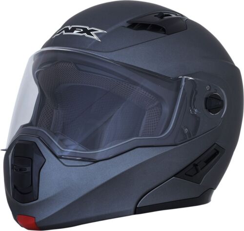 AFX FX-111 Modular Moto Motorcycle Motorbike Helmet Matt Frost Grey - Picture 1 of 1
