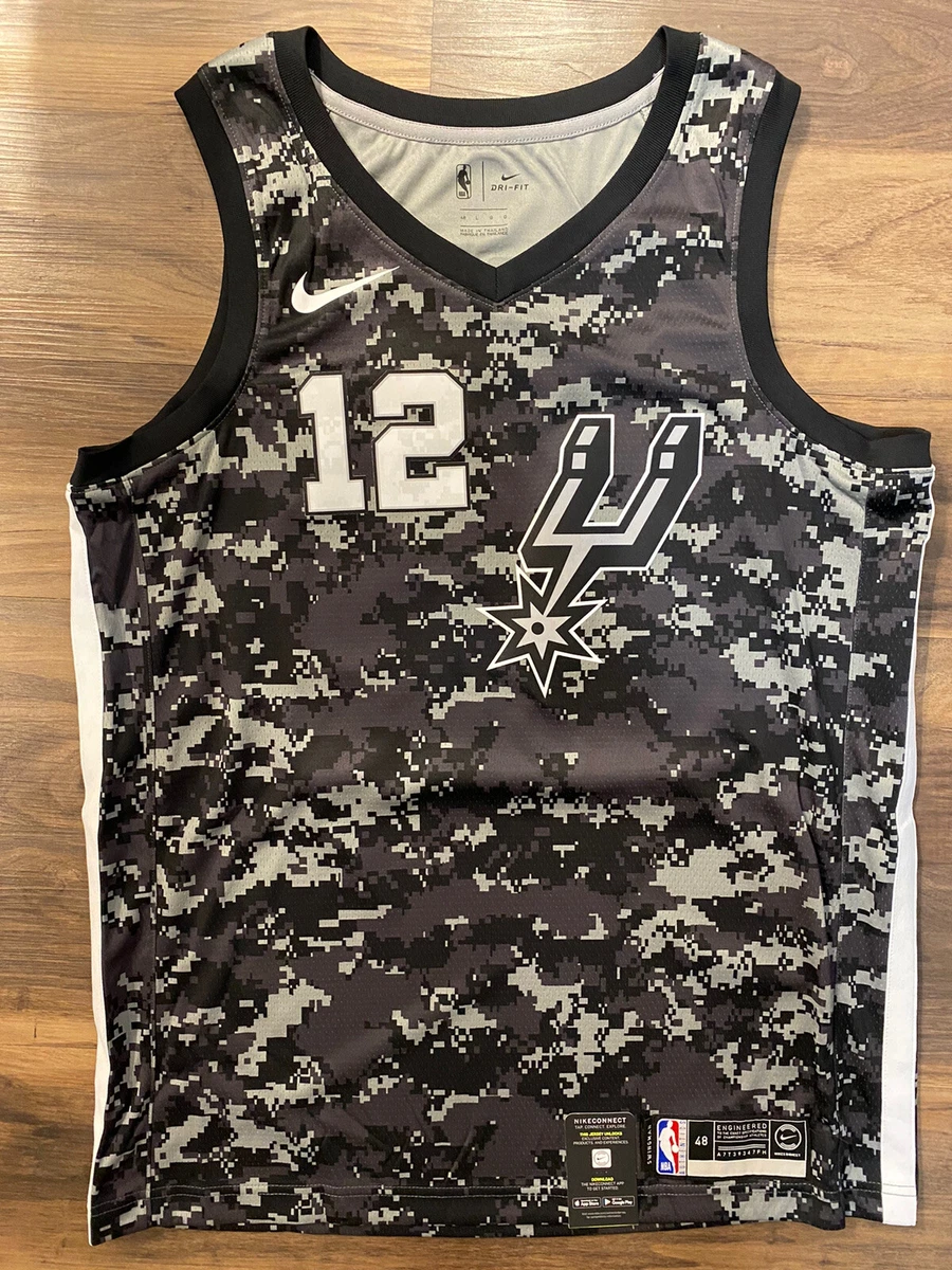 Nike San Antonio Spurs Lamarcus Aldridge City Edition Camo Jersey Size Large NEW