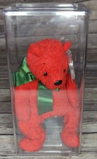 Mistletoe the Bear - TY Beanie Babies - In Collectors Cas - Retired