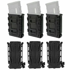 Tactical Molle Double Magazine Pouch 5.56 .223 7.62 9mm Pistol Rifle Mag Holder