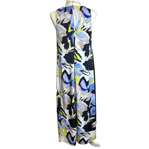 Vince Camuto Hi-Lo Sleeveless Dress Women’s 4 (S) Black White Floral Crew Neck - Picture 2 of 9