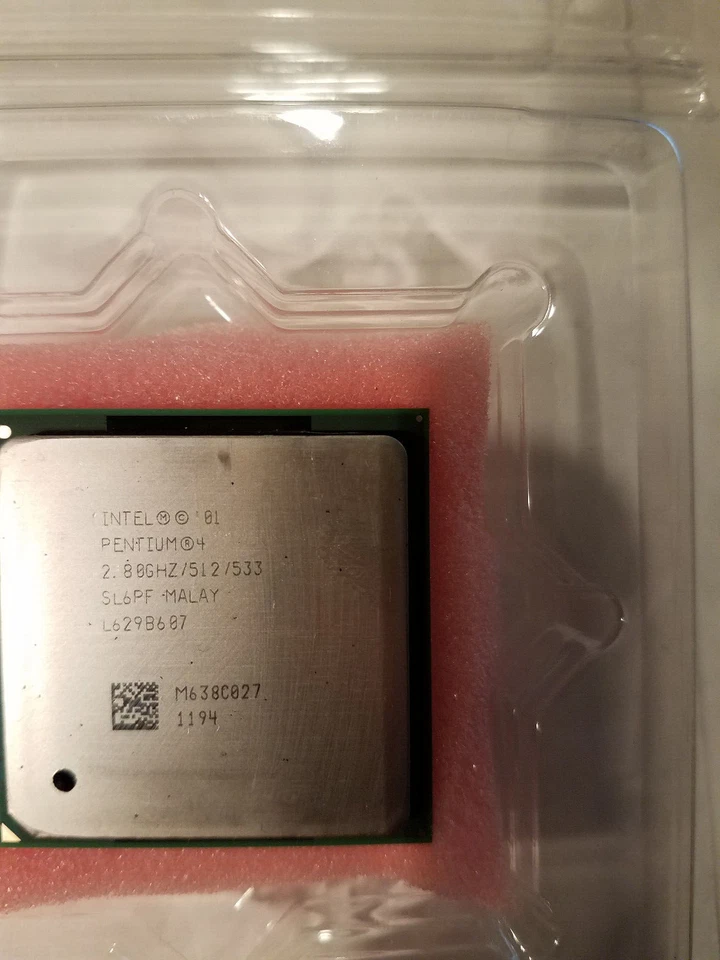 Intel Pentium 4 2.8 512 KB L2 Cache FSB 533 MHz 2.8 GHz Socket 478 CPU  SL6PF - Image 4 of 4