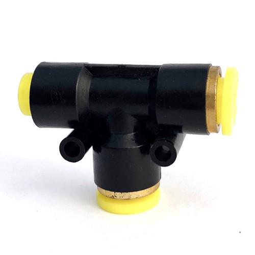 Pneumatic Push to Connect Tee Air Fitting | 3/8” x 3/8” x ¼” OD | PEG 6-4 | 5 pc - Picture 7 of 7