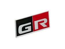 Toyota GR Gazoo Racing Matte Gray Emblem Decal Badge Sticker Nameplate 3D Letter