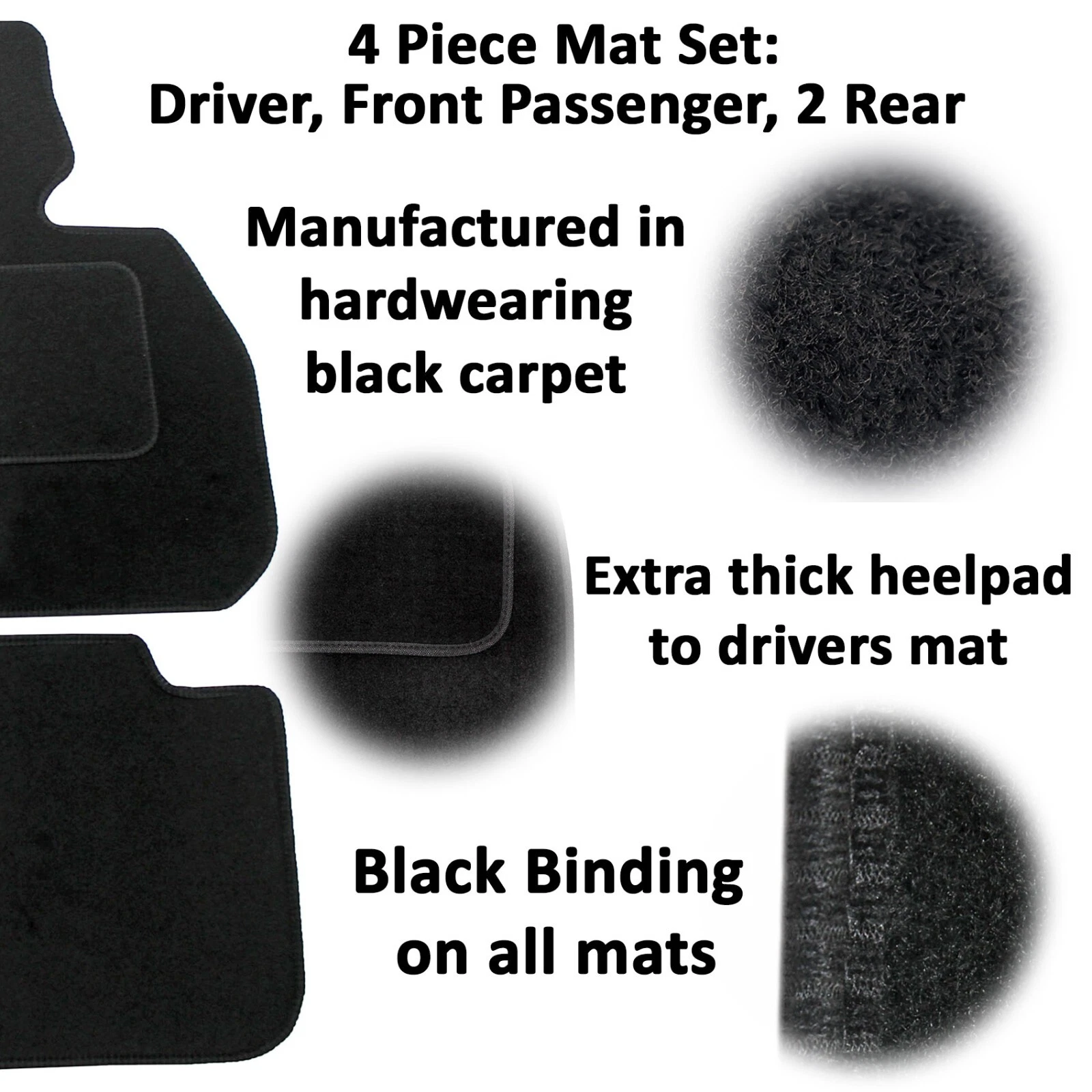 BMW Mini F55 F65 Tailored Carpet Car Mats Detail