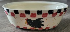 Eggbert Chicken/Rooster Ceramic Mixing Or Serving Bowl, 3 Qt, No Lid