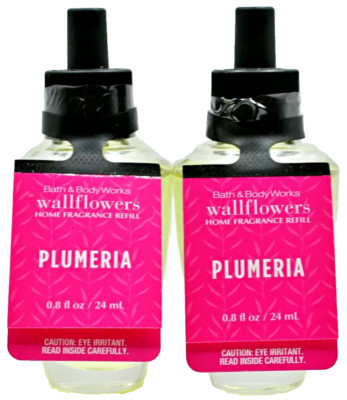 Bath Body Works PLUMERIA Wallflower refill Bulbs Scent Oil 2 Pack New