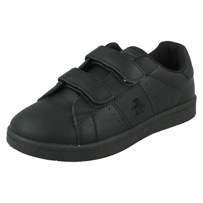Penguin Marble Kinder Formal Trainer Schulschuhe Schwarz PEN4042