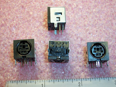 QTY (500) 6 PIN R/A SHIELDED FEMALE DIN SOCKETS PCB MOUNT DIN6 MDJ104-6PSC