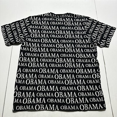 Supreme Obama Jacquard T-Shirt Mens Medium Black White All Over