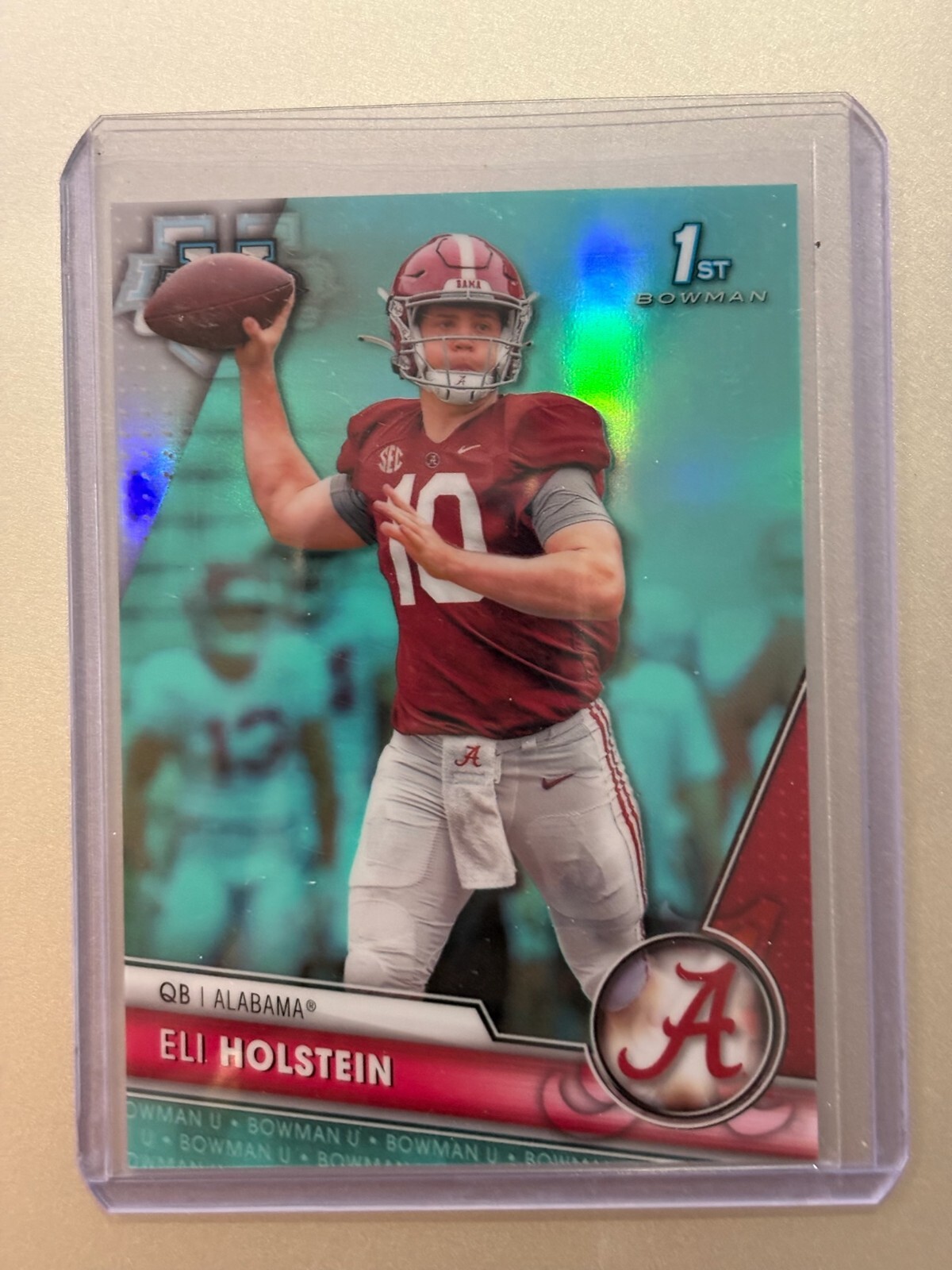 2023 Bowman University Chrome - #63 Eli Holstein Aqua #/299