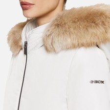 Geox Bellary Coat Uk16 Respira Removable Fur Trimmed Hood