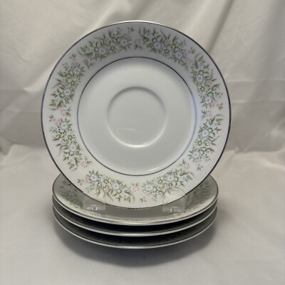 Vintage Taihei Springtime Fine China Japan 6” Saucer Plate Set of 4 ...