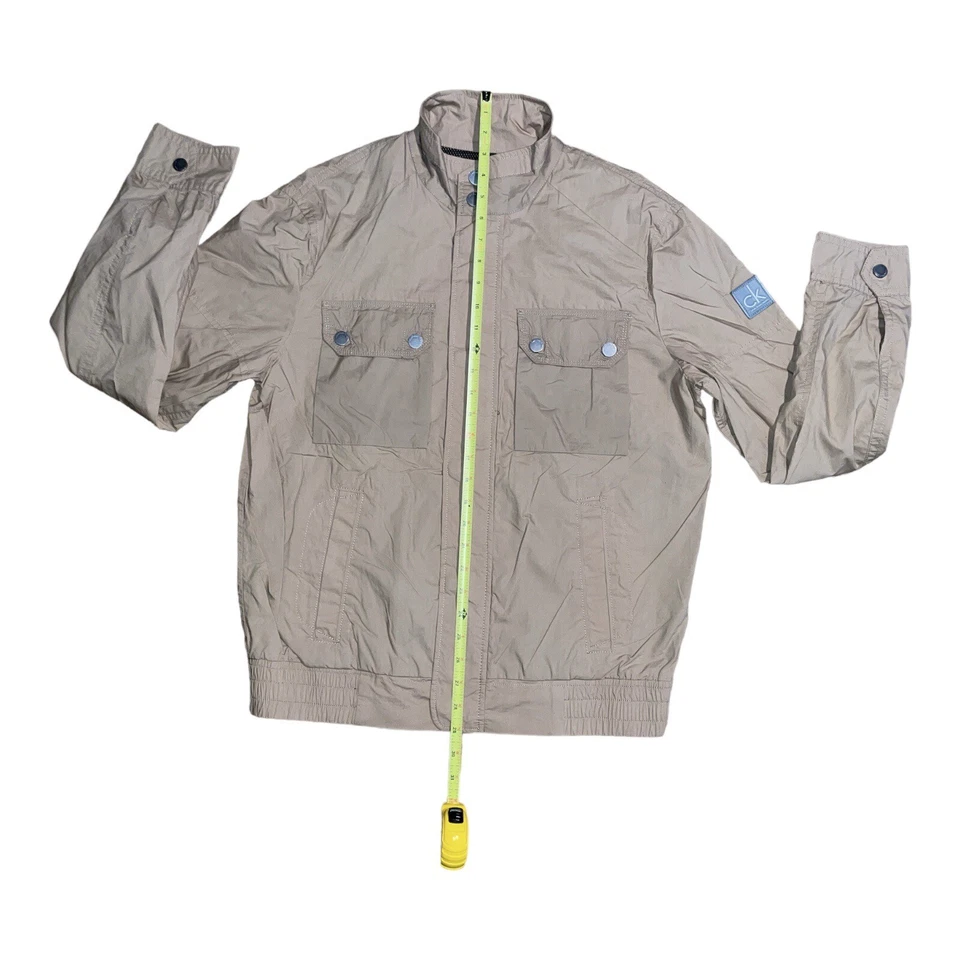 🔥 CALVIN KLEIN JEANS Brown Windbreaker Jacket Size M Mens CK Jeans 🔥 - Image 2 of 4
