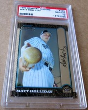 MATT HOLLIDAY 1999 Bowman Chrome Rookie Card RC PSA 10 Cardinals 2011 WS Champs