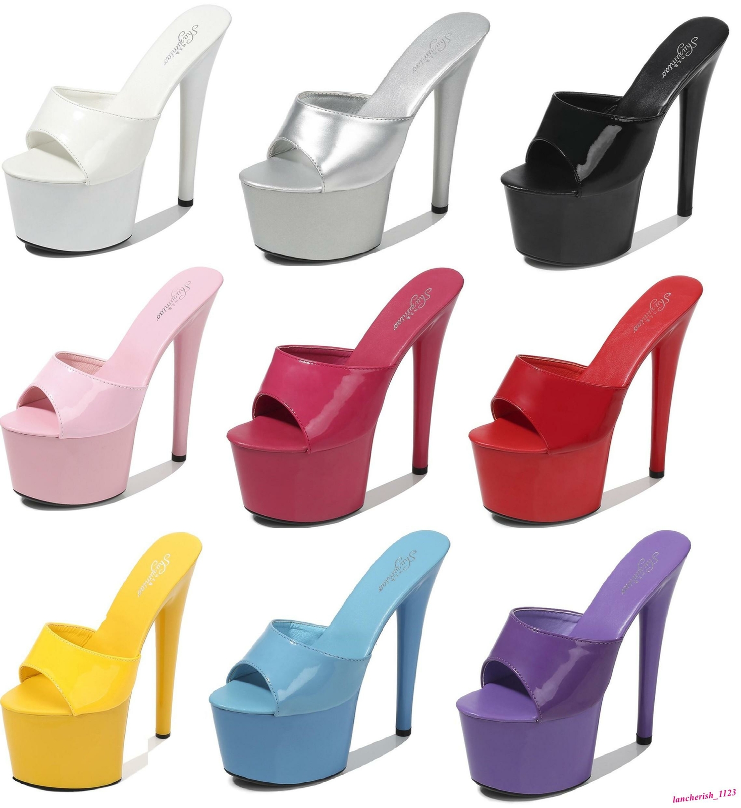 PANTOFOLA D’ORO Sandali donna mules multicolore tacco a spillo ciabatte plateau moda casual