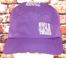 Disney Star Wars Purple Nylon Adjustable Strapback Hat With Bold Logo Graphics