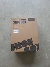 See Spring 12 Pack Stackable Black Shoe Boxes