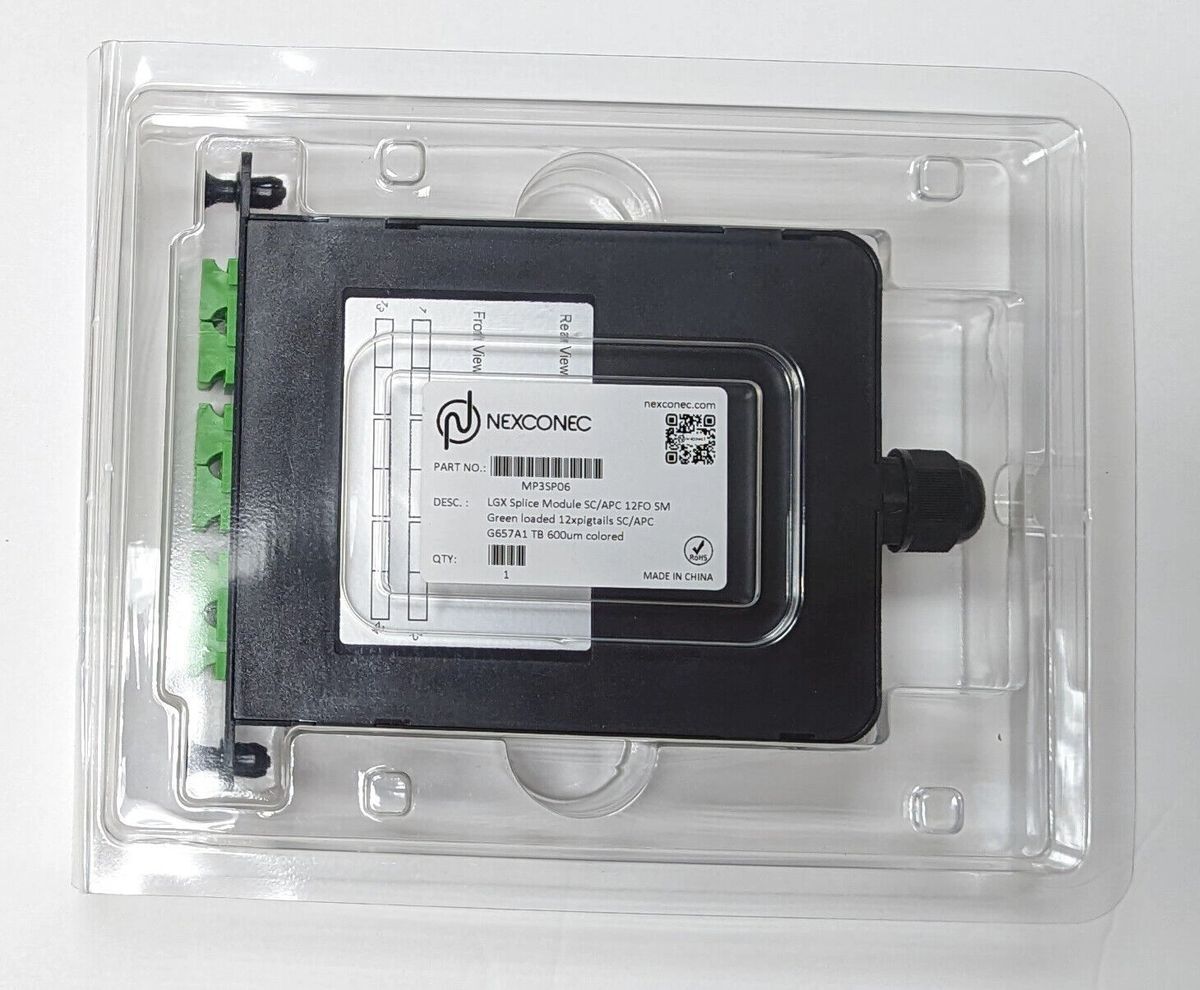 Universal LGX Pigtailed Splice Cassette 12 fiber, SC/APC