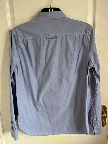 Superdry 'New Shirt Shop' men's casual light blue long sleeve shirt Large - Picture 2 of 8