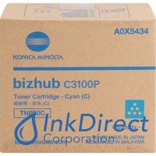 Genuine Konica Minolta A0X5434 TNP-50C TNP50C Toner Cartridge Cyan