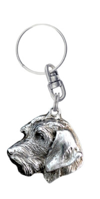 Dachshund Rauhhaar, Dackel, Teckel II - Versilberte Hund Anhänger, Handtasche De