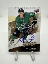 Brett Ritchie Signed Autograph 2017-18 Upper Deck MVP Card #151 Stars Bruins