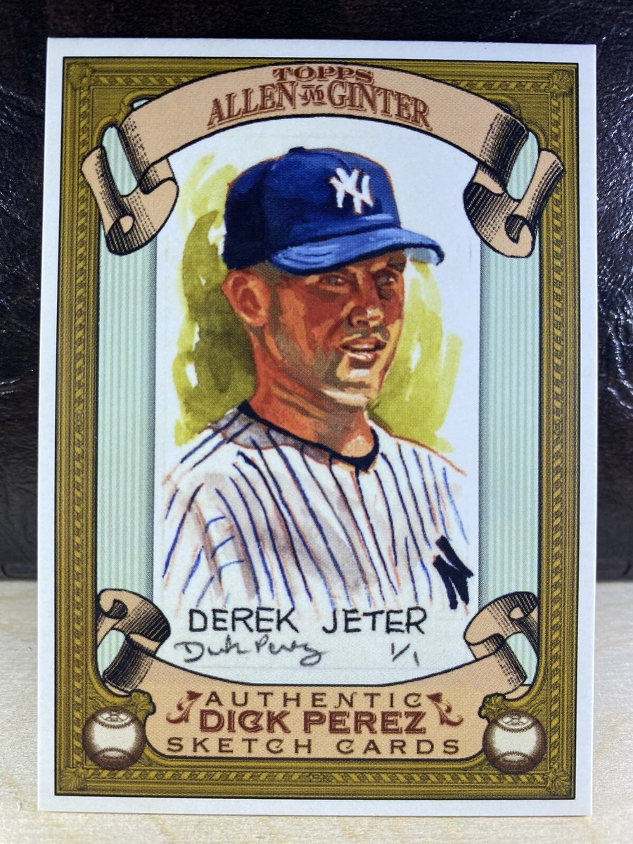 2007 Topps Allen Ginter Derek Jeter DICK PEREZ #19 of 30 Sketch