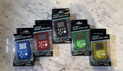5 Pack of Mini Console Game Machine, Children's Handheld Nostalgic With Keychain