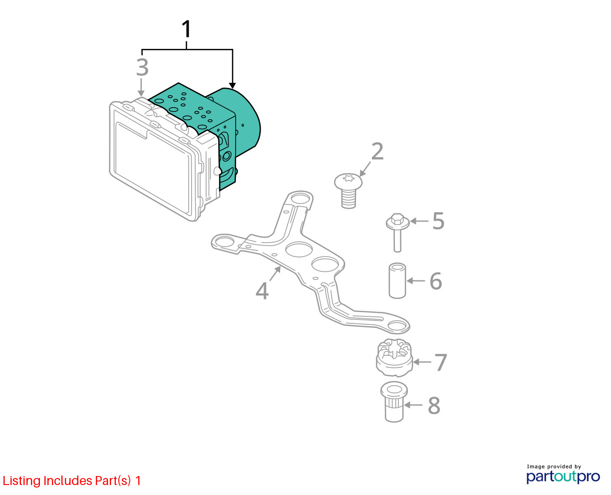 2014-2020 BMW I8 AWD 1.5L ANTI BRAKE LOCK ABS PUMP MODULE 6877577 6877576 OEM