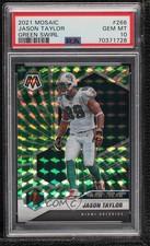 2021 Mosaic Man of the Year Green Swirl Prizm 7/11 Jason Taylor PSA 10 HOF 1da