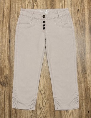Tom Tailor Relaxed 3/4 Hose Beige Damen Gr. 36  
