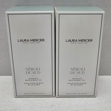 2 Laura Mercier Neroli Du Sud Aromatic Bath Body Oil 3.3 fl oz Each New/Boxed