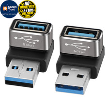 90 Degree USB 3.0 Adapter 2 Pack, Up 2 90 and Down Angle